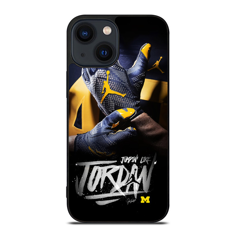 UNIVERSITY OF MICHIGAN AIR JORDAN iPhone 14 Plus Case