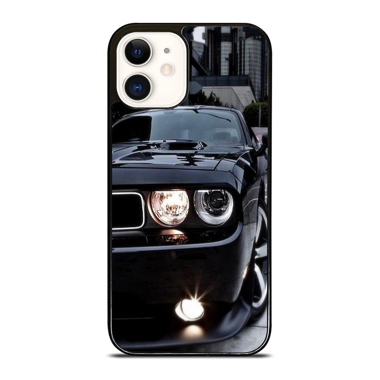 BLACK DODGE CHALLENGER iPhone 12 Case BLACK DODGE CHALLENGER iPhone 12 Case