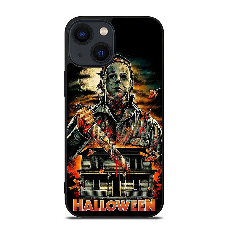 MICHAEL MYERS FACE HALLOWEEN HORROR CARTOON iPhone 13 Case