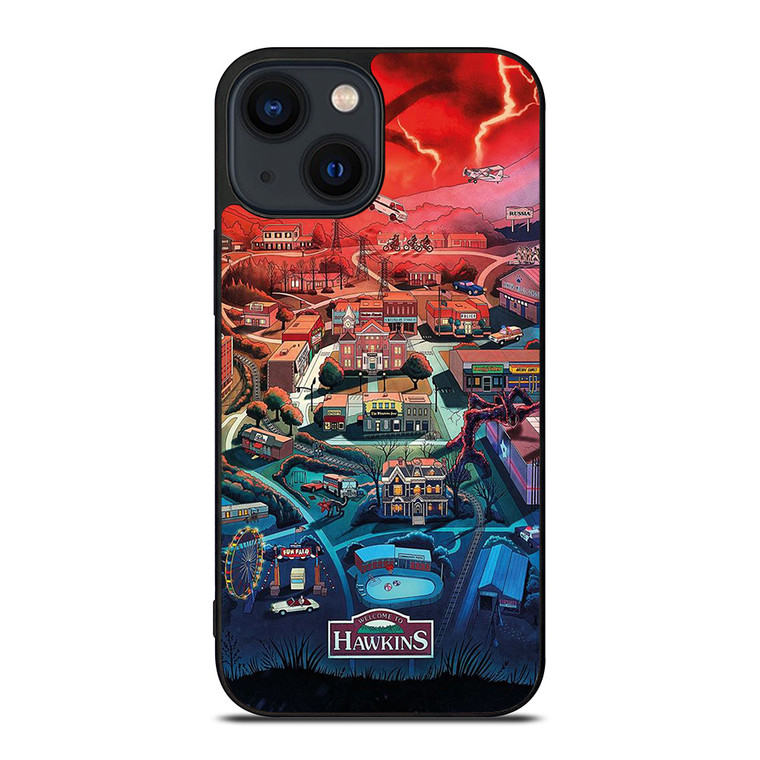 STRANGER THINGS WELCOME TO HAWKINS CARTOON iPhone 13 Case