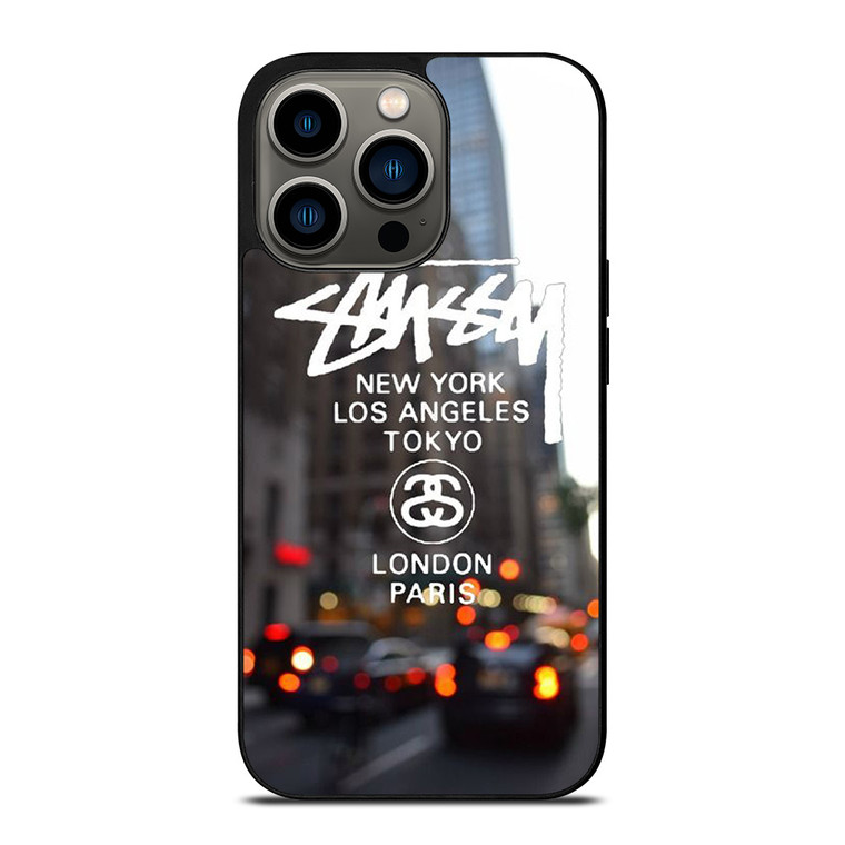 STUSSY NEW YORK LA TOKYO LONDON PARIS iPhone 13 Pro Case