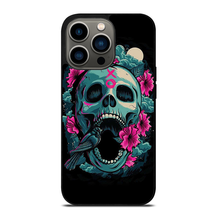 SUGAR SKULL FLOWERS TATTOO iPhone 13 Pro Case