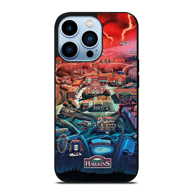 STRANGER THINGS WELCOME TO HAWKINS CARTOON iPhone 13 Pro Max Case