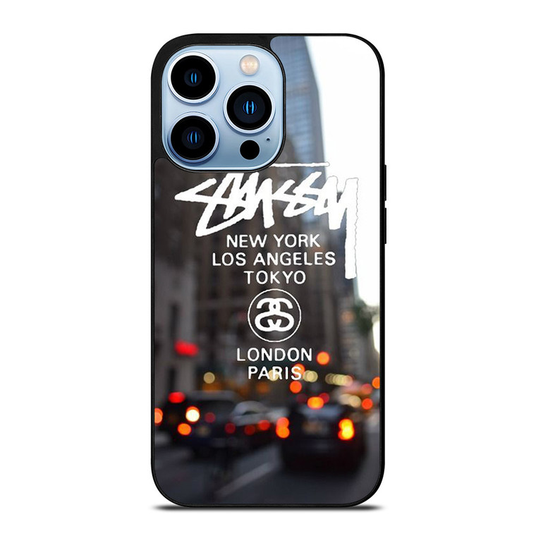 STUSSY NEW YORK LA TOKYO LONDON PARIS iPhone 13 Pro Max Case