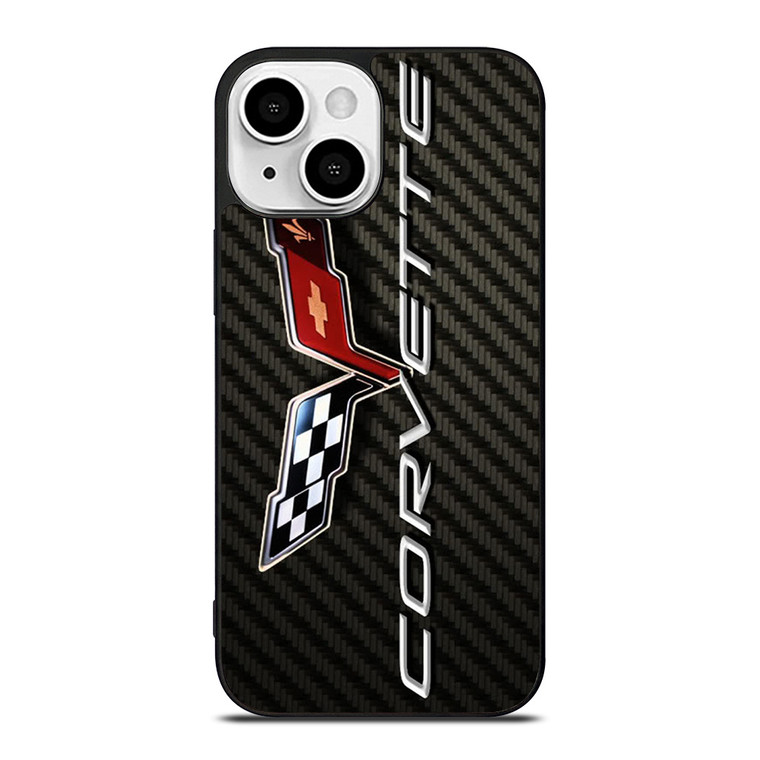 CORVETTE CHEY LOGO CARBON iPhone 13 Mini Case CORVETTE CHEY LOGO CARBON iPhone 13 Mini Case