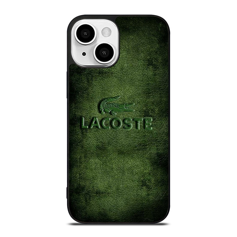 LACOSTE LOGO EMBOSSED LEATHER iPhone 13 Mini Case