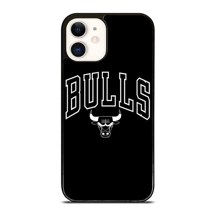 CHICAGO BULLS LOGO BLACK iPhone 12 Case