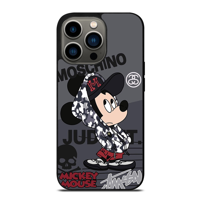 MICKEY MOUSE CAMO X MOSCHINO X STUSSY iPhone 13 Pro Case