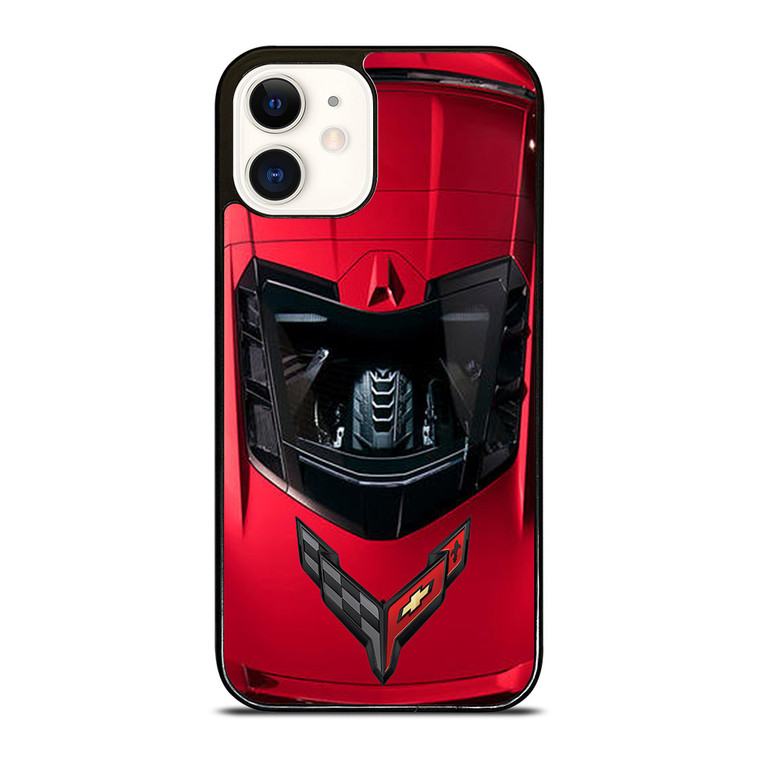 CORVETTE CHEVY RED CAR 946 iPhone 12 Case