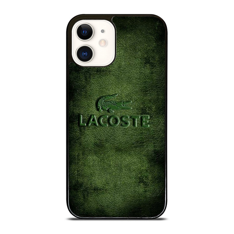 LACOSTE LOGO EMBOSSED LEATHER 946 iPhone 12 Case