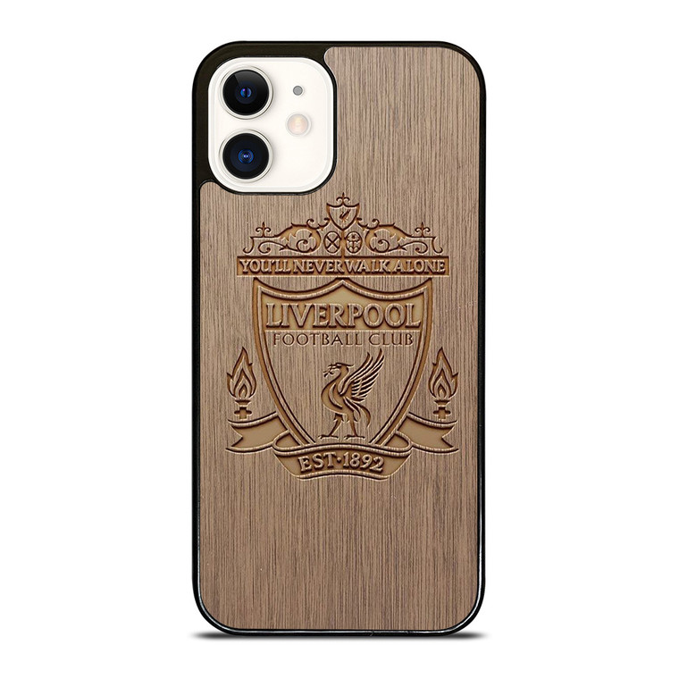 LIVERPOOL FC FOOTBALL CLUB WOODEN LOGO 946 iPhone 12 Case