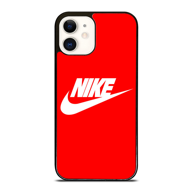 NIKE SWOOSH LOGO RED 946 iPhone 12 Case