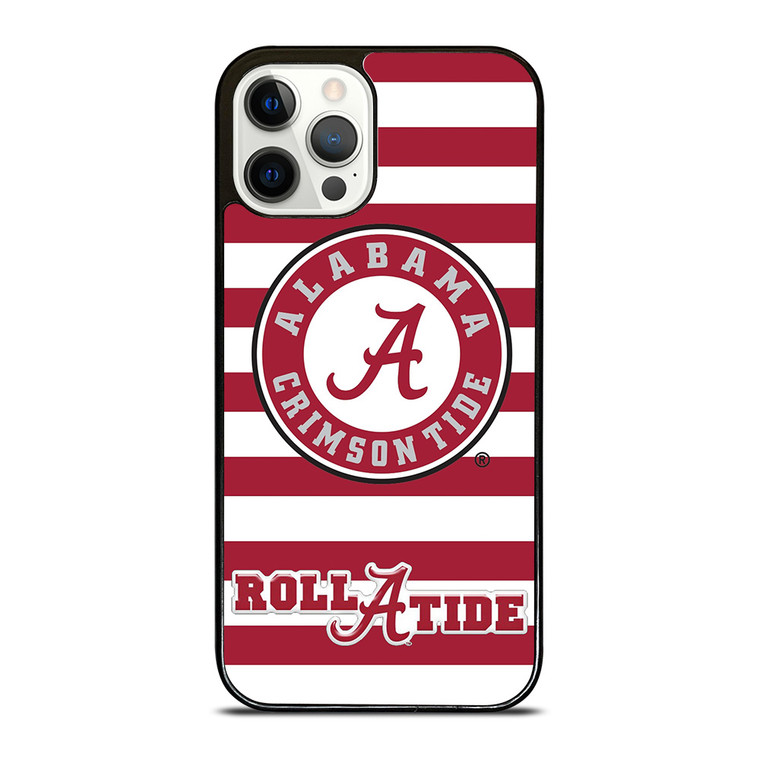 ALABAMA CRIMSON TIDE ROLL A TIDE STRIPE LOGO iPhone 12 Pro Case