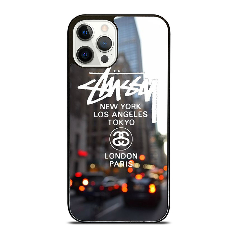 STUSSY NEW YORK LA TOKYO LONDON PARIS iPhone 12 Pro Case STUSSY NEW YORK LA TOKYO LONDON PARIS iPhone 12 Pro Case