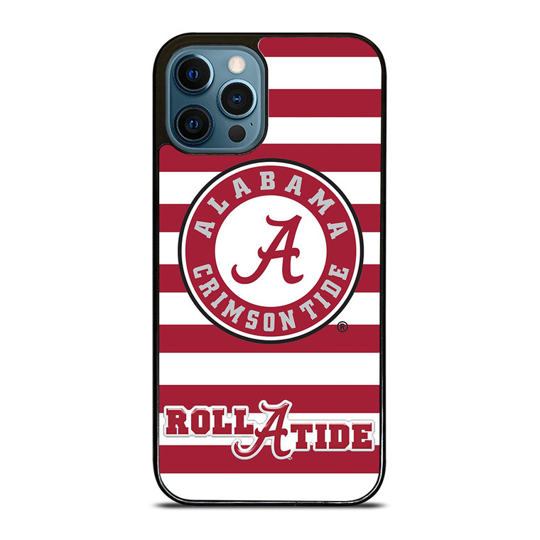 ALABAMA CRIMSON TIDE ROLL A TIDE STRIPE LOGO iPhone 12 Pro Max Case