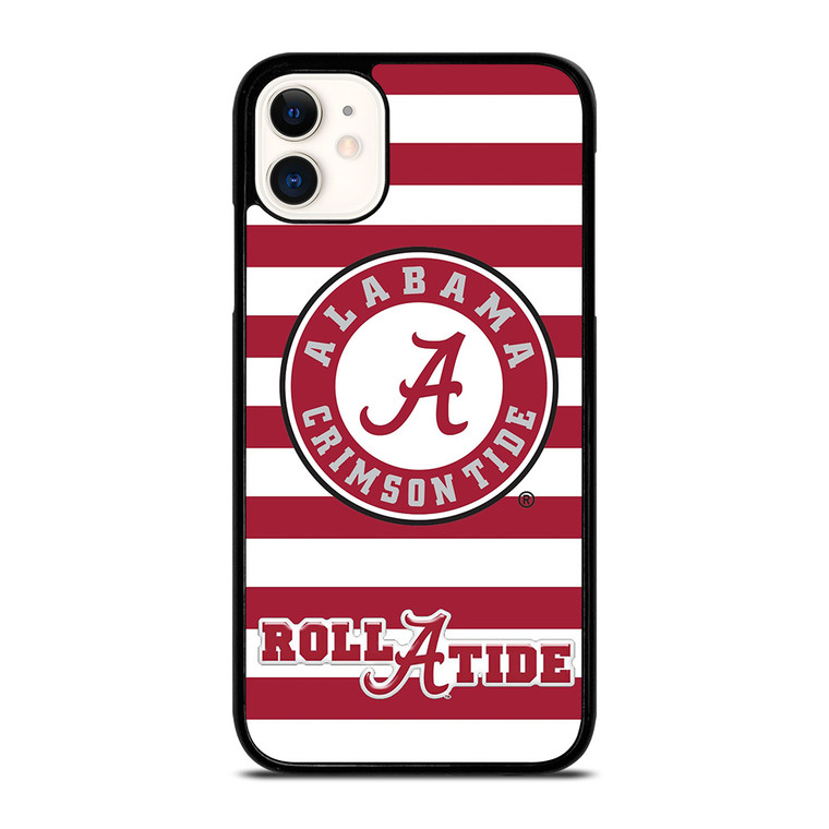 ALABAMA CRIMSON TIDE ROLL A TIDE STRIPE LOGO iPhone 11 Case