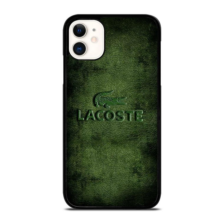LACOSTE LOGO EMBOSSED LEATHER iPhone 11 Case