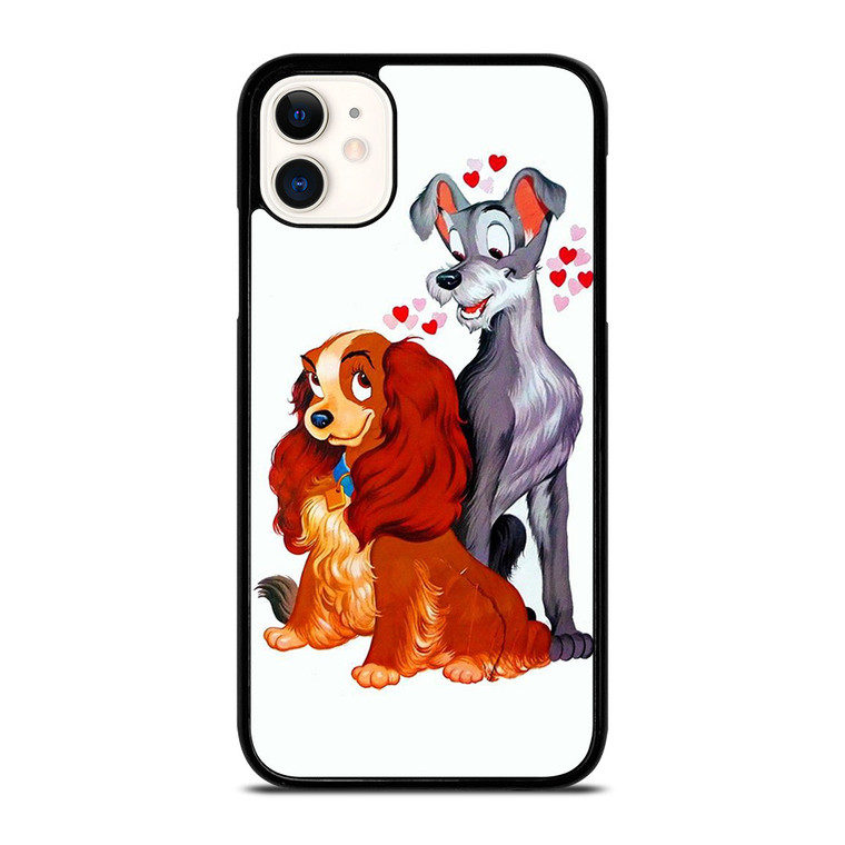 LADY AND THE TRAMP DISNEY CARTOON PAINTING iPhone 11 Case