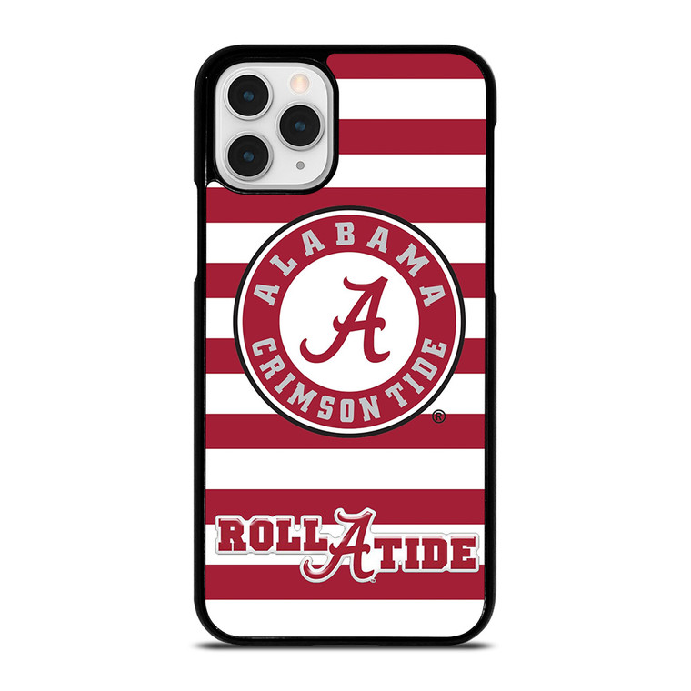 ALABAMA CRIMSON TIDE ROLL A TIDE STRIPE LOGO iPhone 11 Pro Case