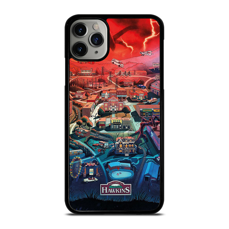 STRANGER THINGS WELCOME TO HAWKINS CARTOON iPhone 11 Pro Max Case