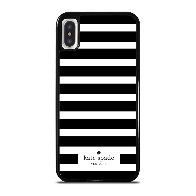 KATE SPADE NEW YORK BLACK WHITE STRIPES iPhone X / XS Case