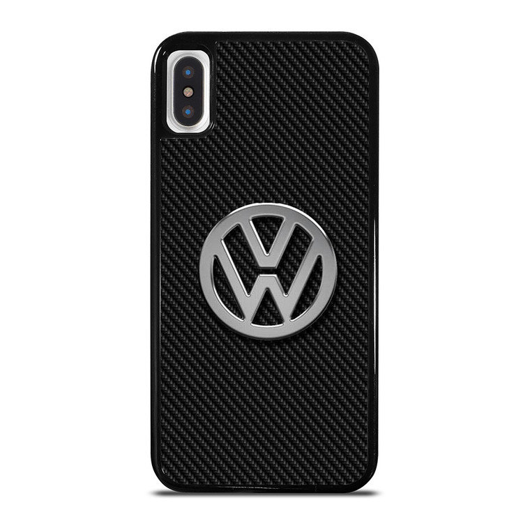 VW VOLKSWAGEN LOGO CARBON iPhone X / XS Case
