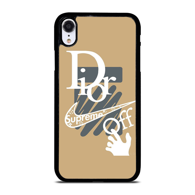 OFF WHITE DIOR SUPREME LOGO iPhone XR Case