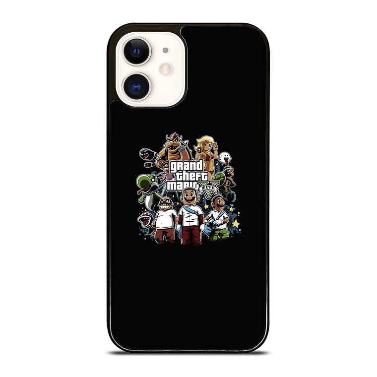 GRAND THEFT FIVE GTA 5 MARIO BROSS iPhone 12 Case