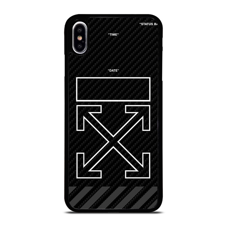 OFF WHITE BLACK CARBON iPhone XS Max Case