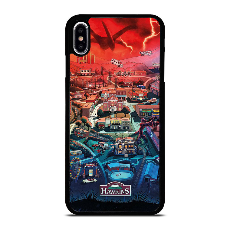 STRANGER THINGS WELCOME TO HAWKINS CARTOON iPhone XS Max Case