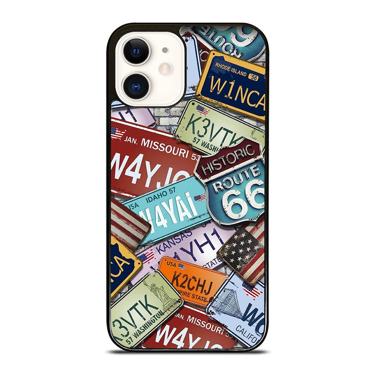 HISTORICAL ROUTE 66 NUMBER PLATE iPhone 12 Case HISTORICAL ROUTE 66 NUMBER PLATE iPhone 12 Case
