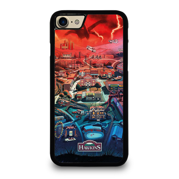 STRANGER THINGS WELCOME TO HAWKINS CARTOON iPhone 7 Case STRANGER THINGS WELCOME TO HAWKINS CARTOON iPhone 7 Case