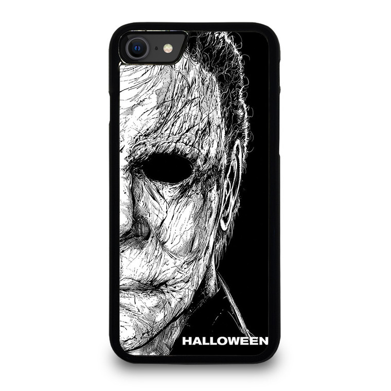 MICHAEL MYERS FACE HALLOWEEN FACE ART iPhone SE 2020 Case