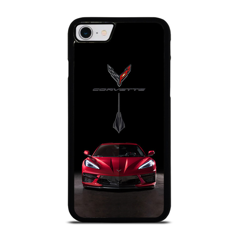 CORVETTE STINGRAY C8 RED CAR iPhone SE 2022 Case