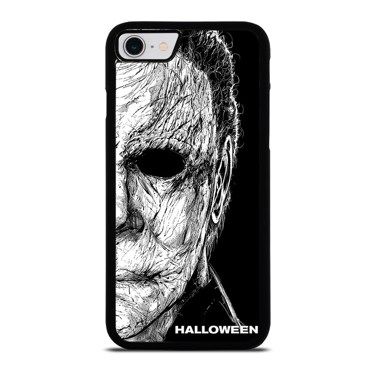 MICHAEL MYERS FACE HALLOWEEN FACE ART iPhone SE 2022 Case