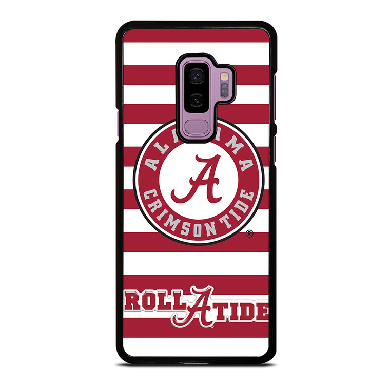 ALABAMA CRIMSON TIDE ROLL A TIDE STRIPE LOGO Samsung Galaxy S9 Plus Case