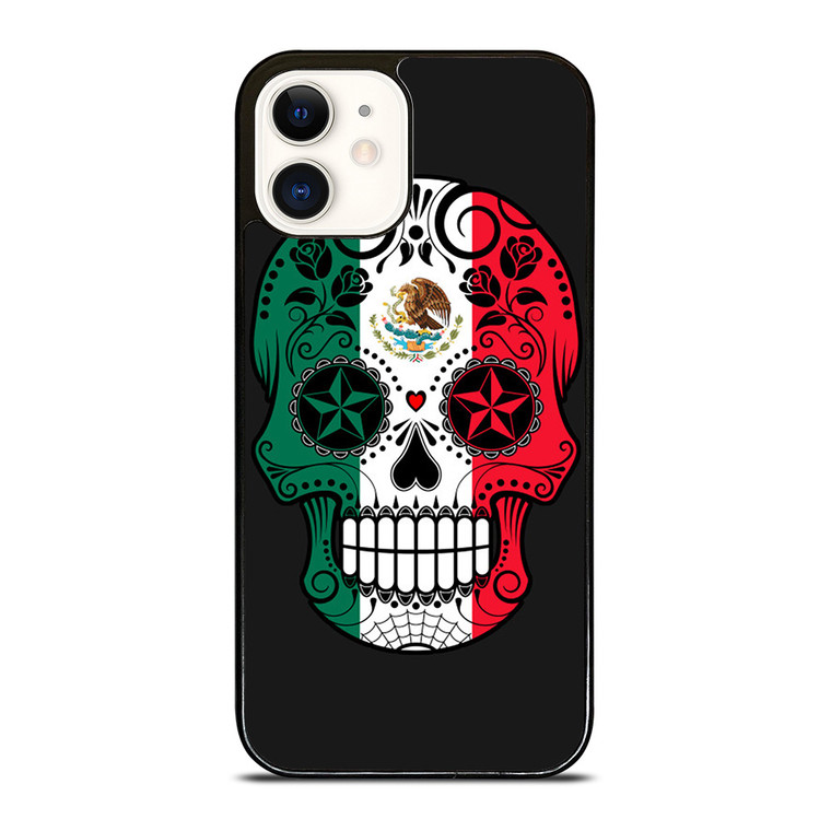 MEXICO SKULL SKELETON FLAG iPhone 12 Case