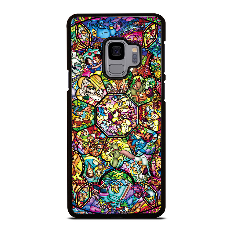 ALL DISNEY CHARACTERS GLASS ART Samsung Galaxy S9 Case
