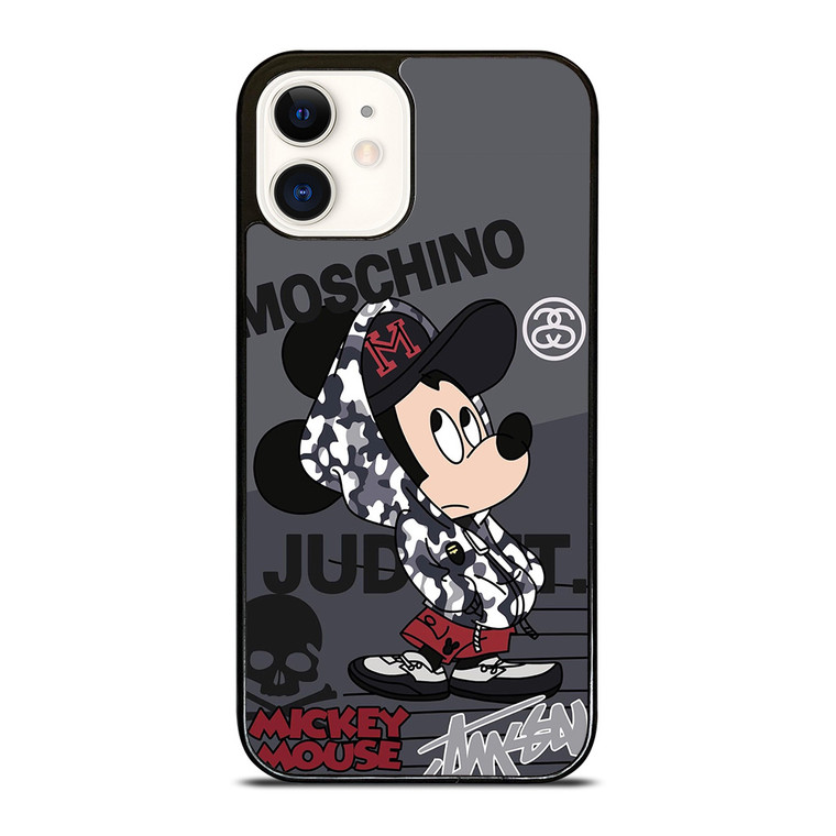 MICKEY MOUSE CAMO X MOSCHINO X STUSSY iPhone 12 Case