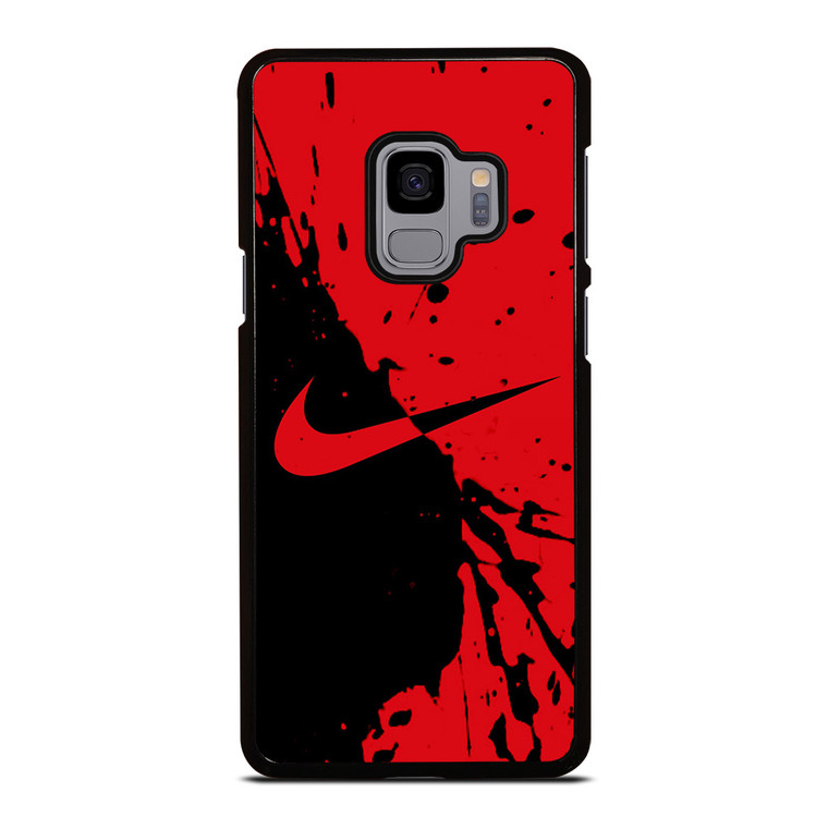 NIKE SWOOSH LOGO RED BLACK Samsung Galaxy S9 Case