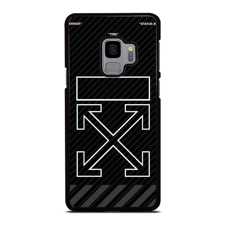 OFF WHITE BLACK CARBON Samsung Galaxy S9 Case