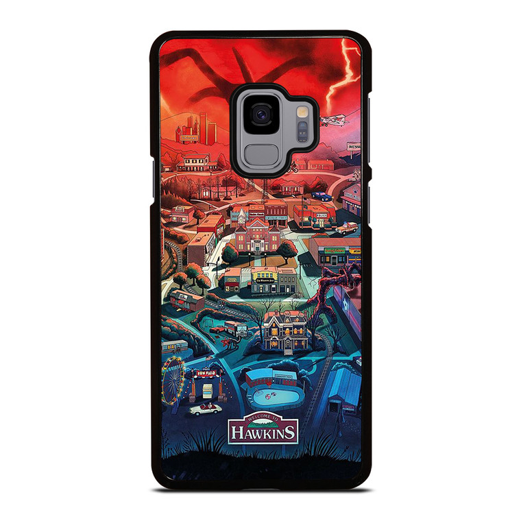 STRANGER THINGS WELCOME TO HAWKINS CARTOON Samsung Galaxy S9 Case