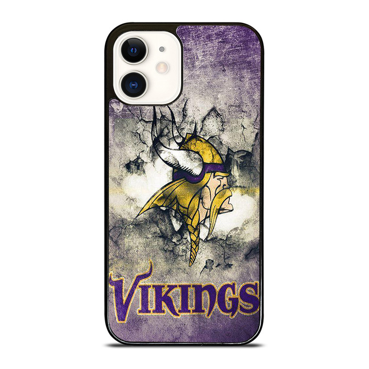 MINNESOTA VIKINGS GRUNGE LOGO iPhone 12 Case