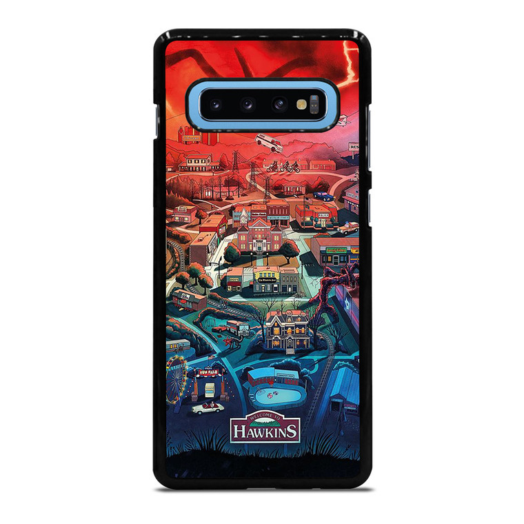 STRANGER THINGS WELCOME TO HAWKINS CARTOON Samsung Galaxy S10 Plus Case