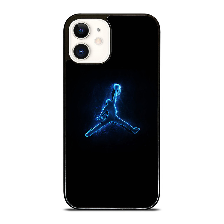 NIKE AIR JORDAN LOGO BLUE LIGHT iPhone 12 Case