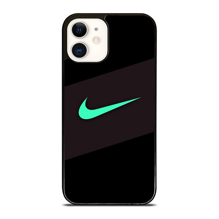 NIKE LIGHT GREEN LOGO iPhone 12 Case