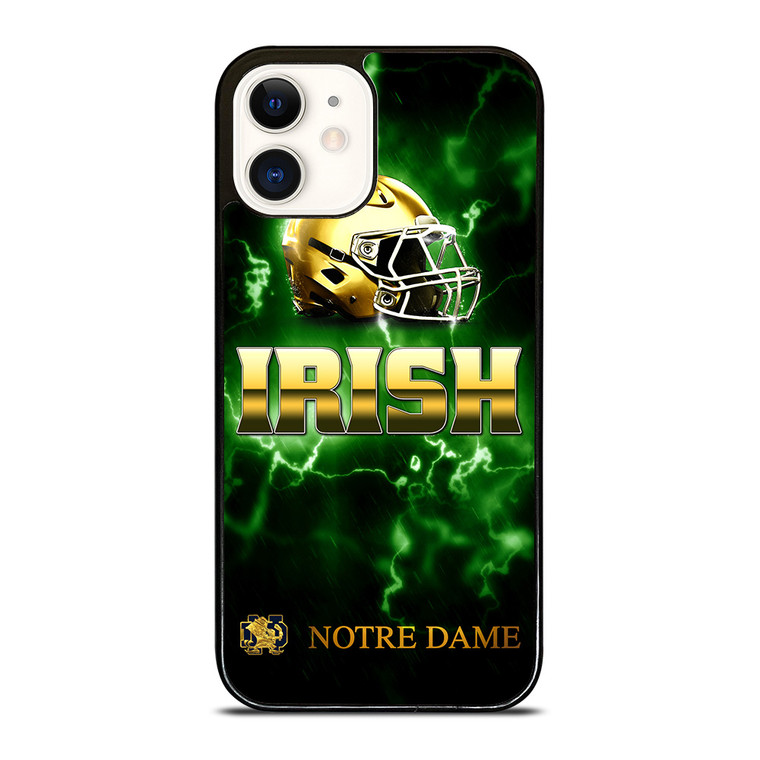 NOTRE DAME IRISH LOGO GREEN iPhone 12 Case NOTRE DAME IRISH LOGO GREEN iPhone 12 Case