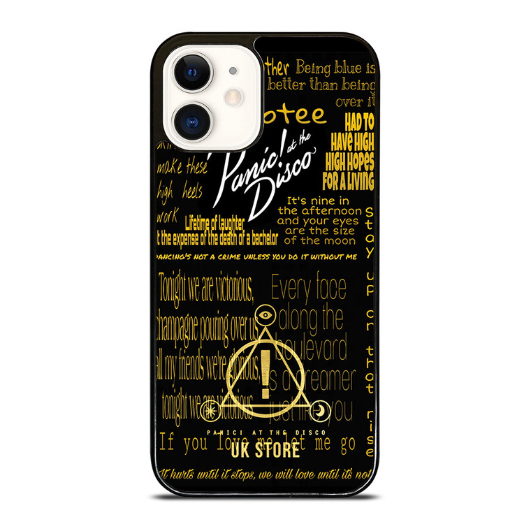 PANIC AT THE DISCO LOGO GOLD iPhone 12 Case