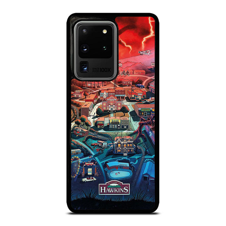 STRANGER THINGS WELCOME TO HAWKINS CARTOON Samsung Galaxy S20 Ultra Case