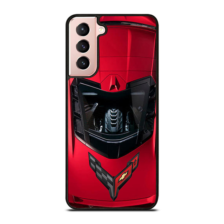 CORVETTE CHEVY RED CAR Samsung Galaxy S21 Case